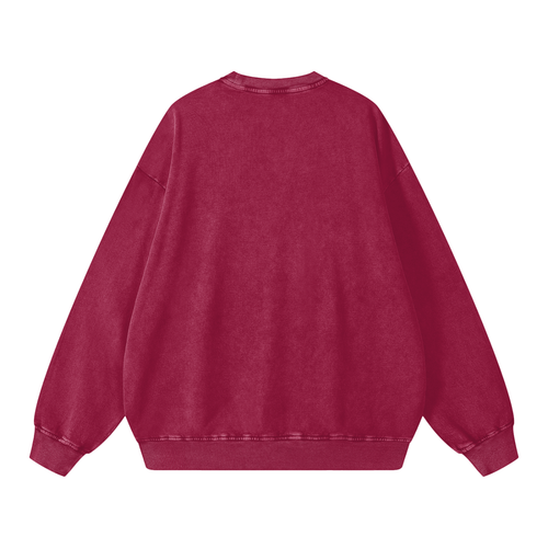 100% Cotton Vintage Washed Oversized Staple Sweatshirt