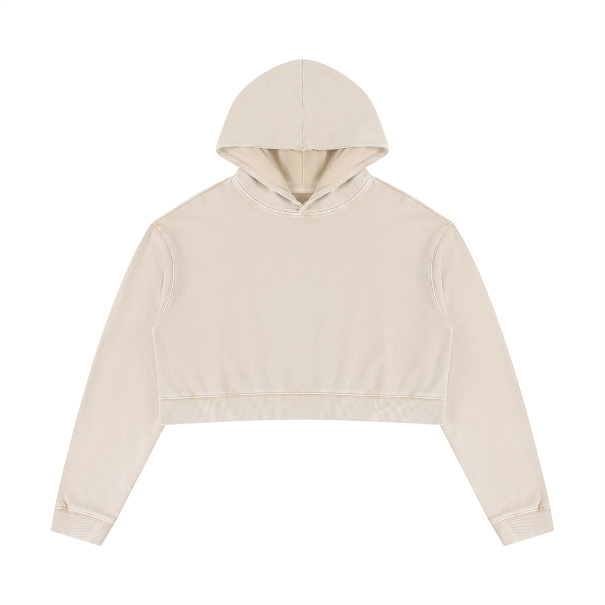 Mineral Washed Crop Hoodie Set