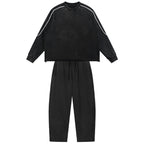 Mineral Wash Piping Raw Hem Sweat Set