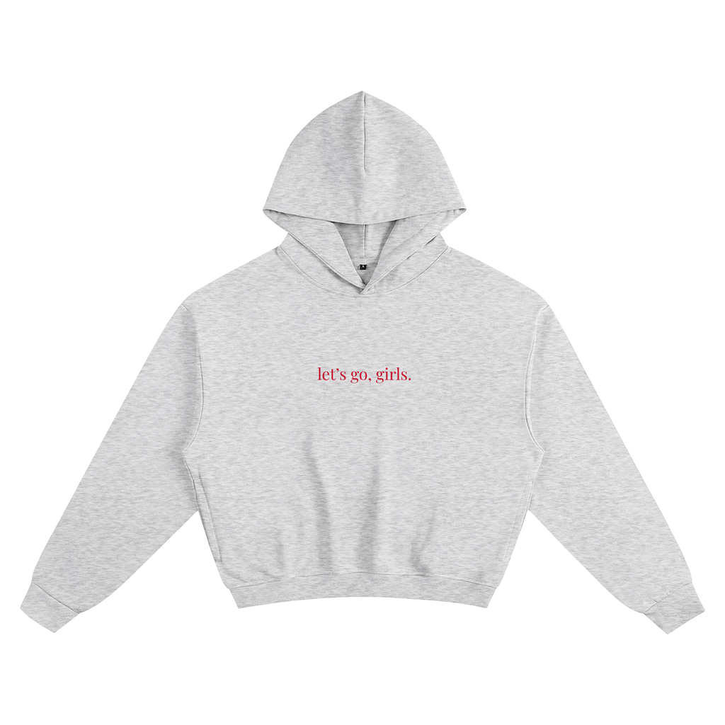 100% Cotton Unisex Cotton Cropped Hoodie - "let's go girls."