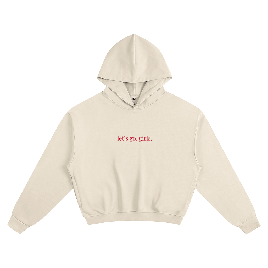 100% Cotton Unisex Cotton Cropped Hoodie - "let's go girls."