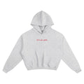 let's go girls * 100% Cotton Semi-Cropped Hoodie * Flower Gray/Red