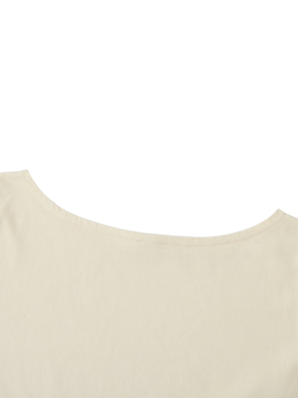 100% Cotton Off-Shoulder Rolled Hem T-Shirt