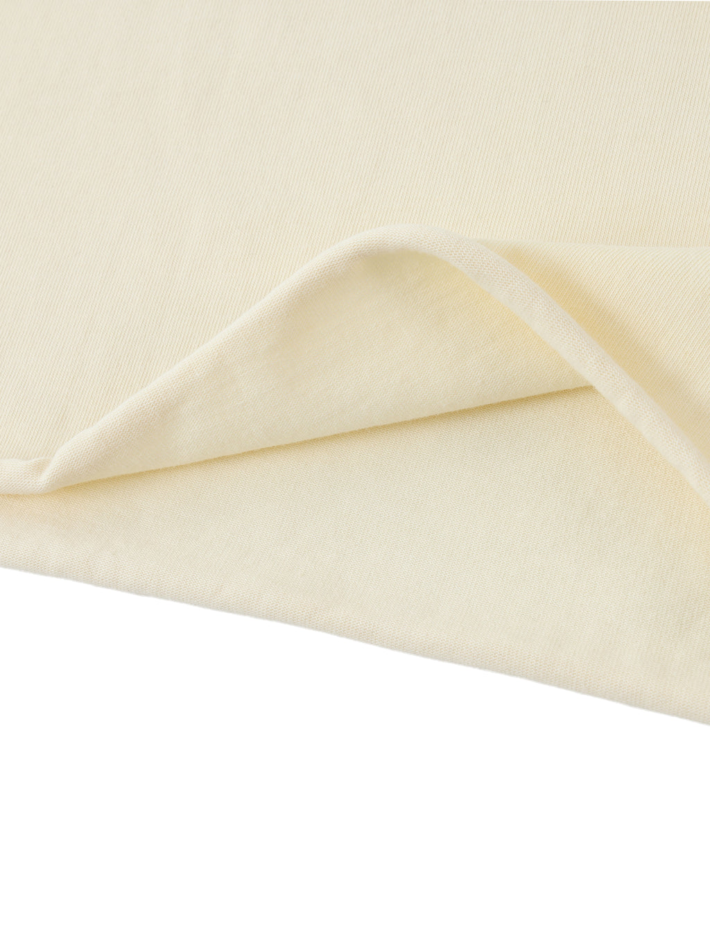 100% Cotton Off-Shoulder Rolled Hem T-Shirt